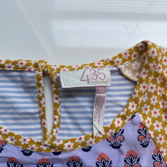 Matilda Jane 435 Girl Flower Stripe Size 10 Sleeveless Top - Picture 2 of 5